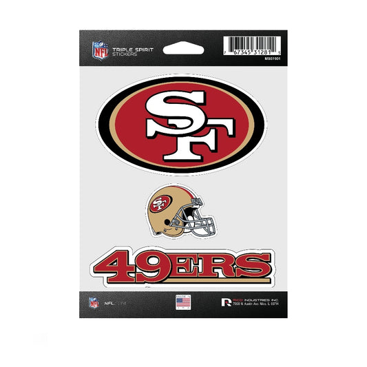 San Francisco 49ers Triple Spirit Stickers