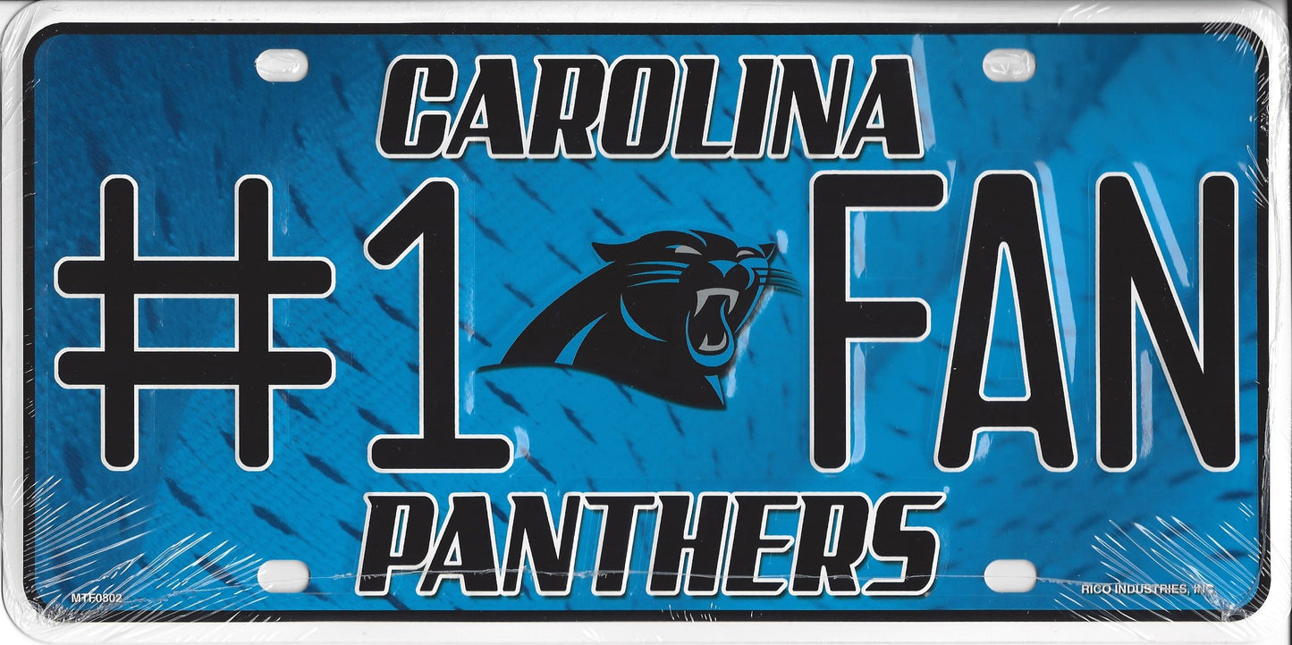 Carolina Panthers #1 Fan License Plate