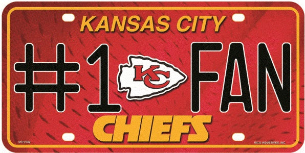 Kansas City Chiefs #1 Fan License Plate