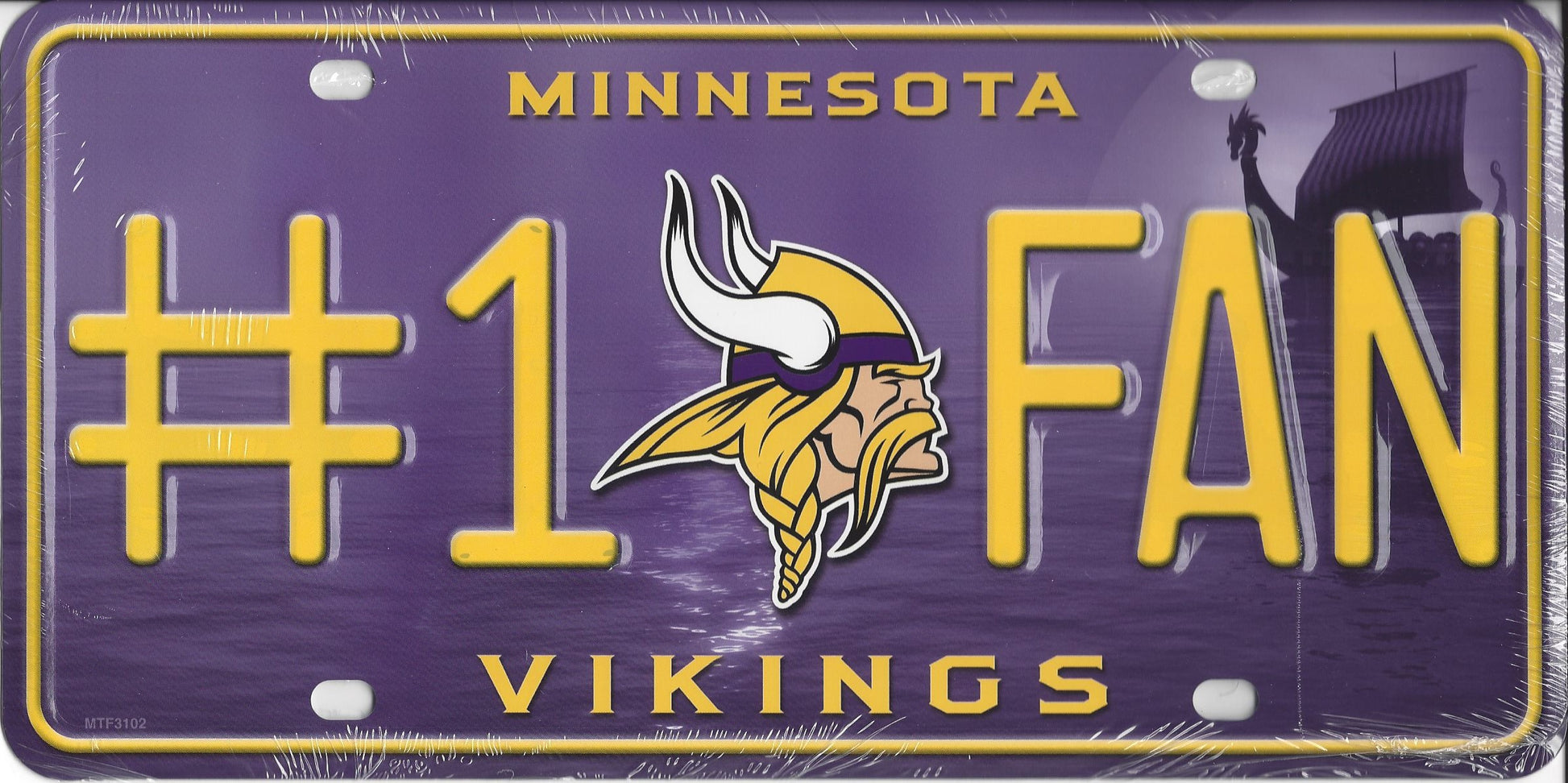 Vikings #1 Fan Metal License Plate