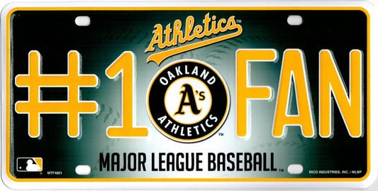 Oakland Athletics #1 Fan Metal License Plate