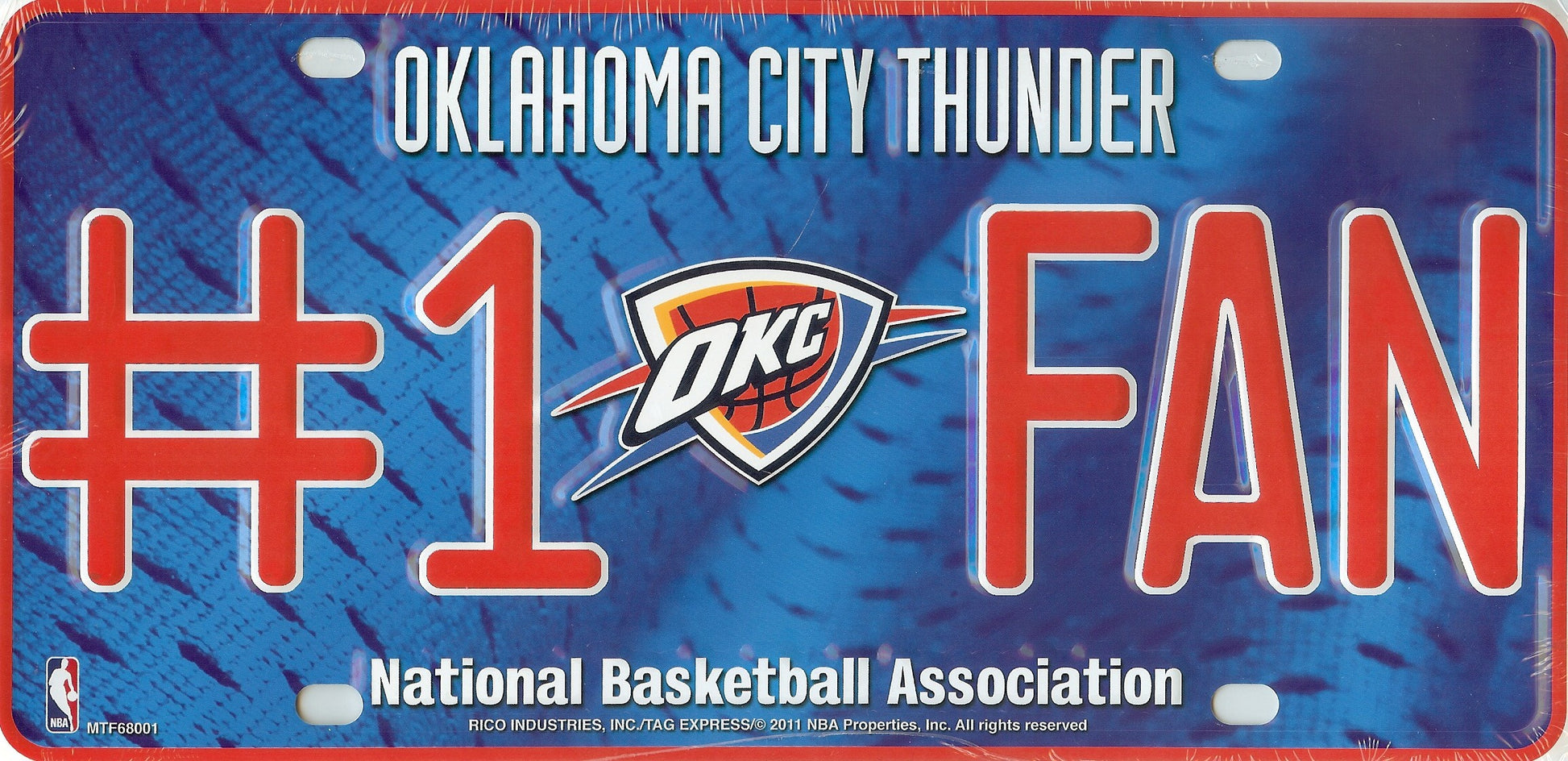 Oklahoma City Thunder License Plate