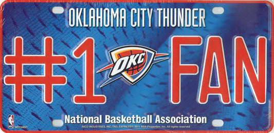 Oklahoma City Thunder License Plate