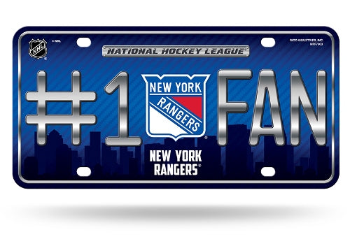 New York Rangers #1 Fan License Plate