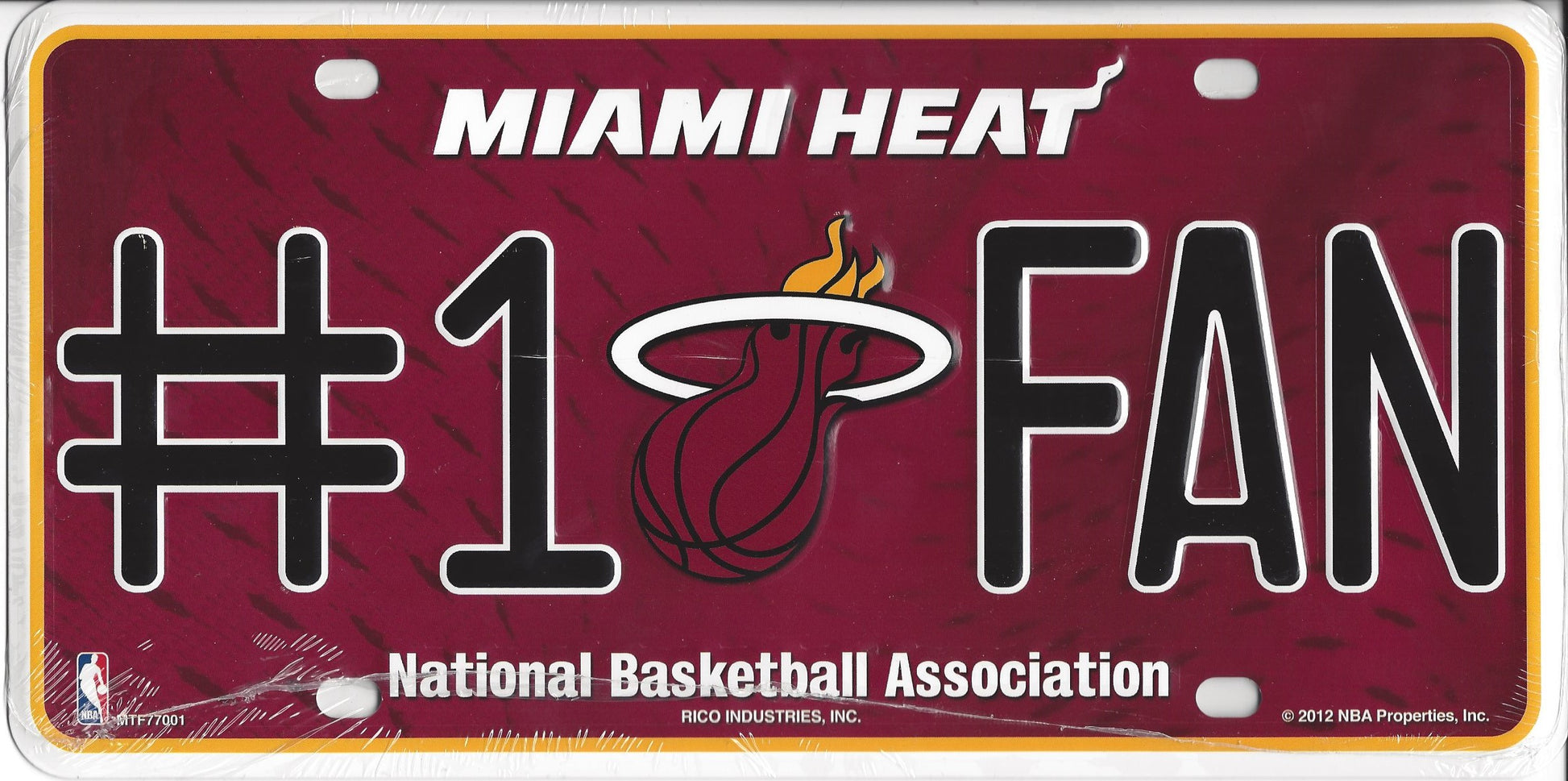 Miami Heat #1 Fan Metal License Plate