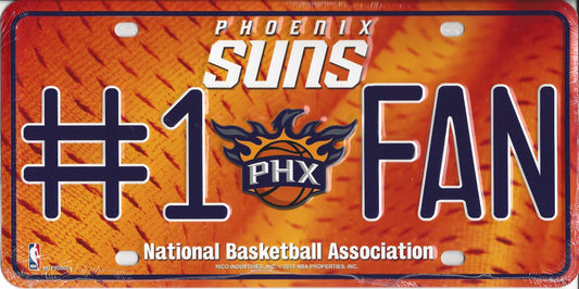 Phoenix Suns #1 Fan Metal License Plate