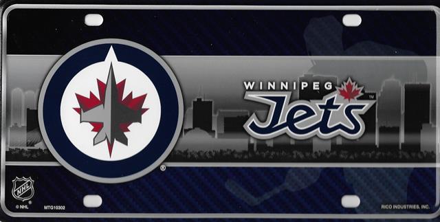 Winnipeg Jets Metal License Plate