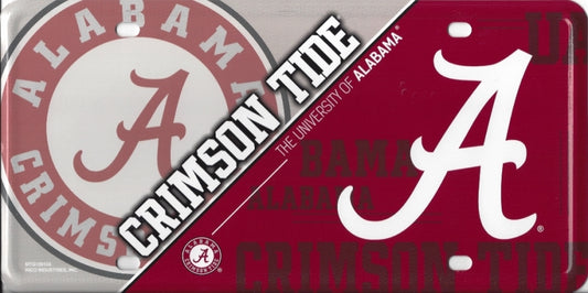 Alabama Crimson Tide Metal License Plate