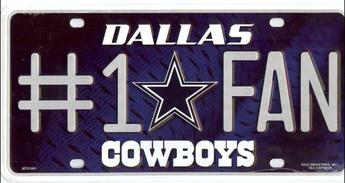 Dallas Cowboys #1 Fan License Plate