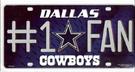 Dallas Cowboys #1 Fan License Plate