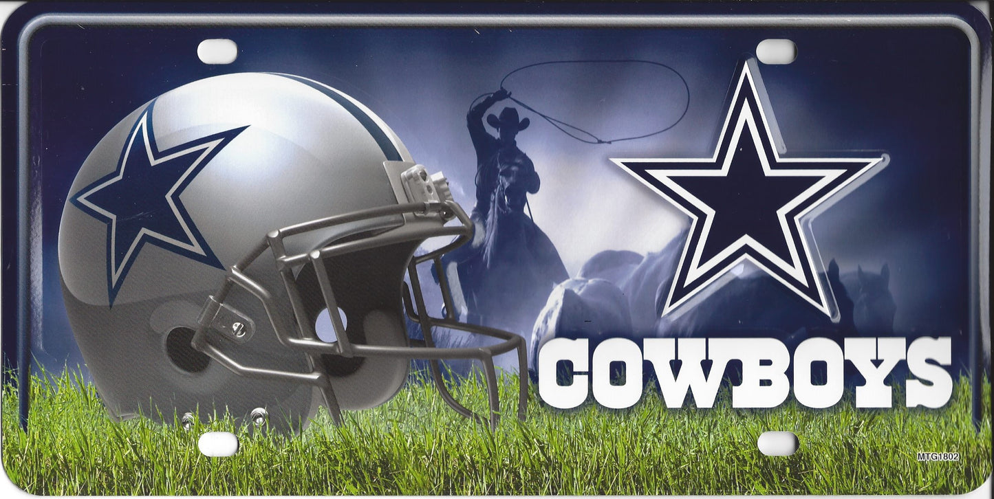 Dallas Cowboys Metal License Plate