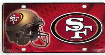 San Francisco 49'ers Metal License Plate