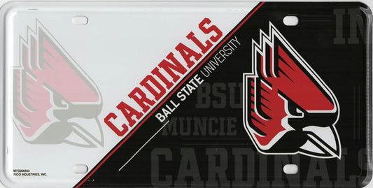 Ball State Cardinals Metal License Plate