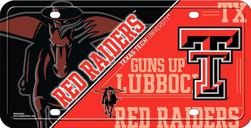 Texas Tech Red Raiders Metal License Plate