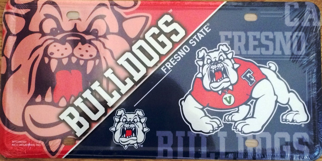 Fresno State Metal License Plate