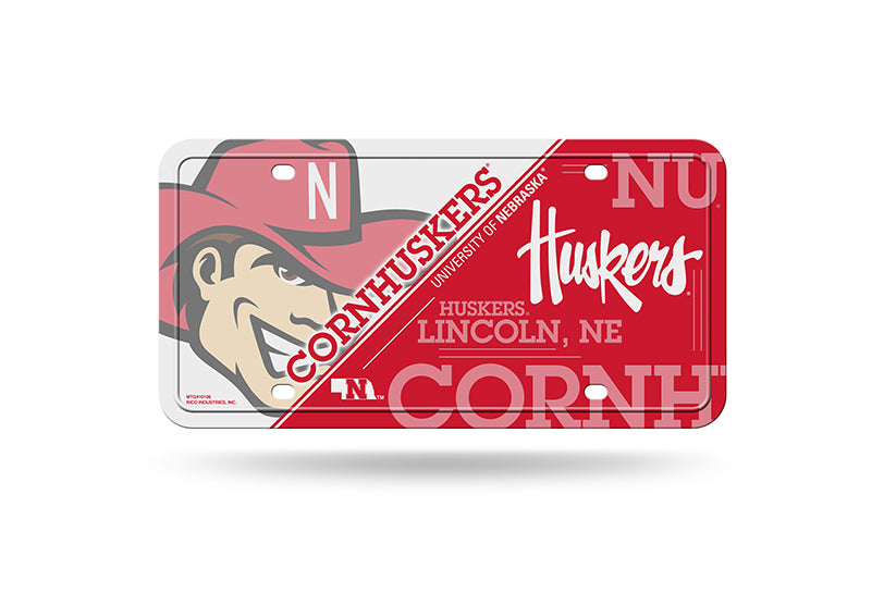 Nebraska Huskers Metal License Plate