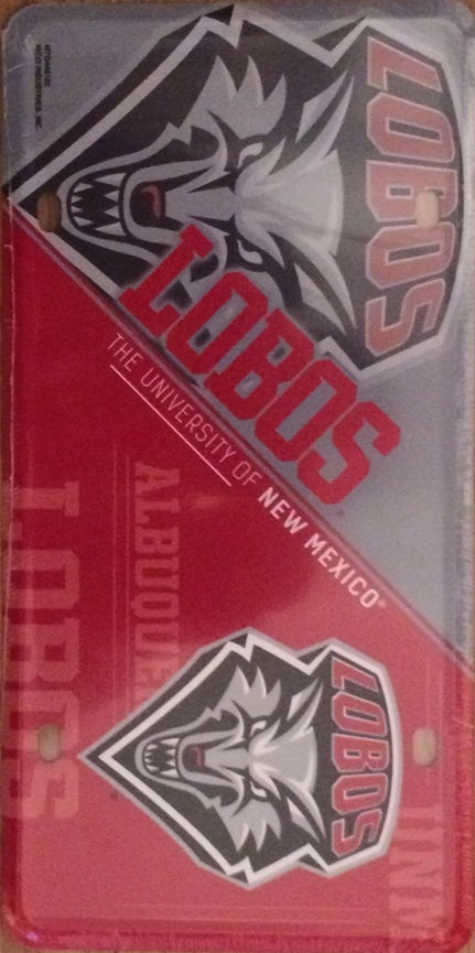 New Mexico Lobos Metal License Plate