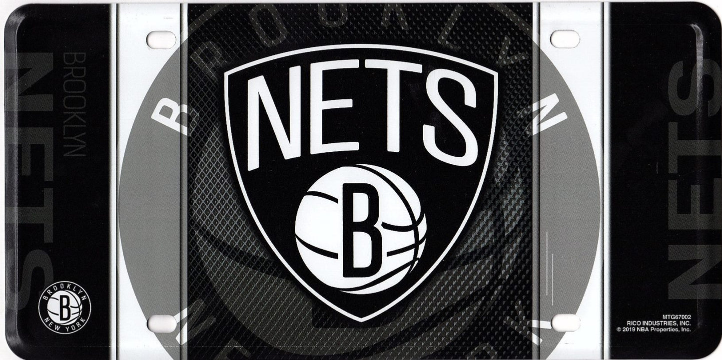 Brooklyn Nets Metal License Plate