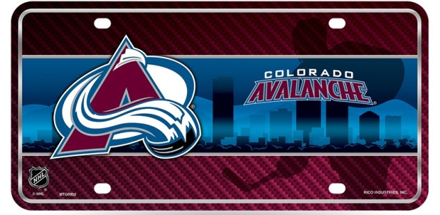 Colorado Avalanche Metal License Plate