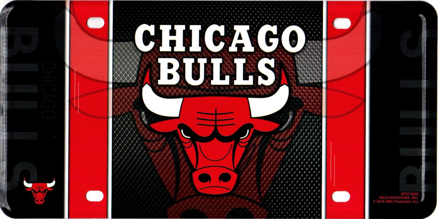 Chicago Bulls Metal License Plate