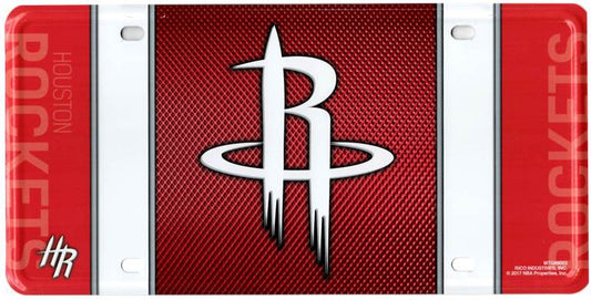 Houston Rockets Metal License Plate