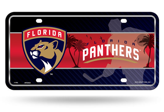 Florida Panthers Metal License Plate