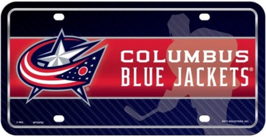 Columbus Blue Jackets Metal License Plate