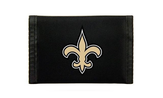 New Orleans Saints Nylon Trifold Wallet