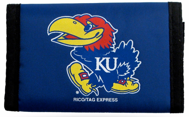 Kansas Jayhawks Nylon Trifold Wallet – Auto License Plates Frames