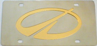 Oldsmobile Gold Logo Stainless Steel License Plate