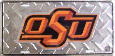 Oklahoma State Cowboys Diamond License Plate