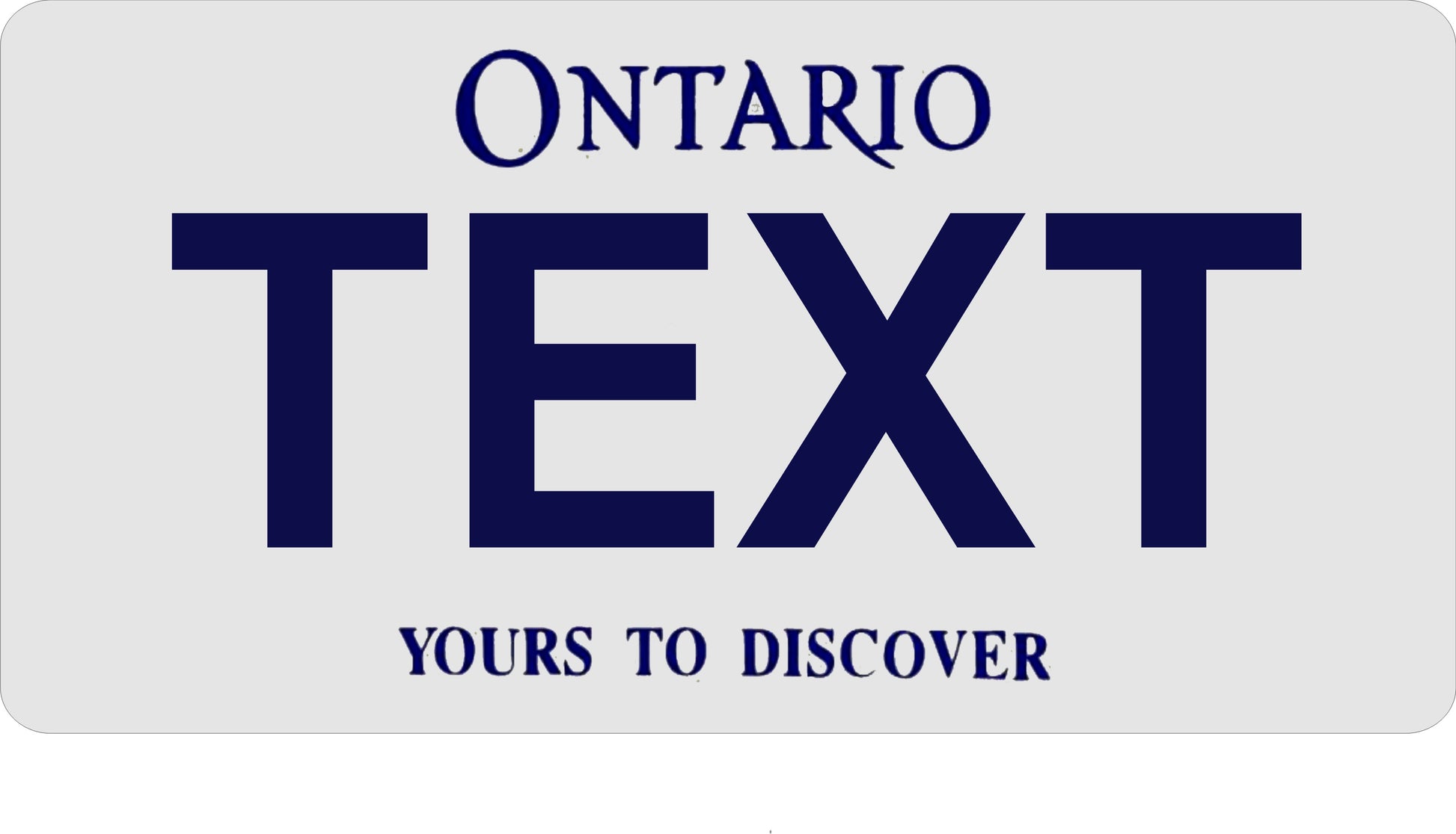 Design it Yourself Ontario Look Alike Plate