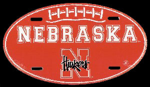 Nebraska Oval Embossed Aluminum Novelty Plate