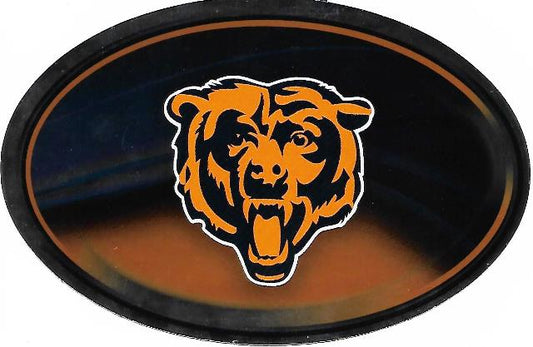 Chicago Bears Chrome Die Cut Oval Decal