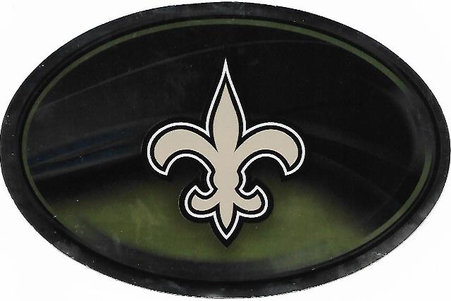 New Orleans Saints Chrome Die Cut Oval Decal