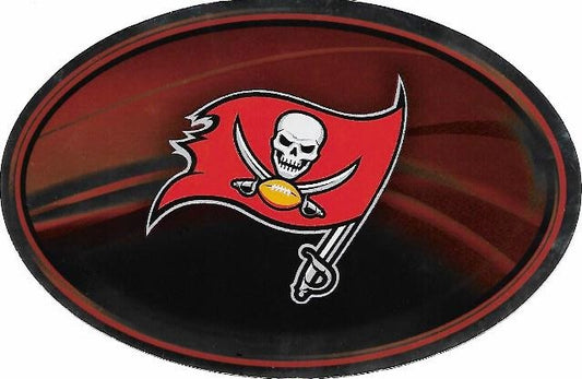 Tampa Bay Buccaneers Chrome Die Cut Oval Decal