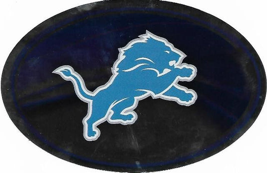 Detroit Lions Chrome Die Cut Oval Decal