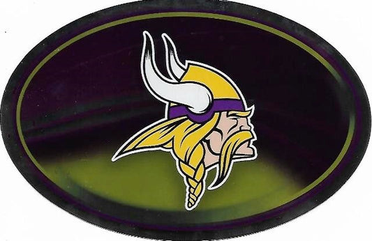 Minnesota Vikings Chrome Die Cut Oval Decal