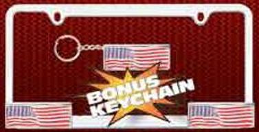 Patriotic Heavy Duty Die-Cast Zinc License Frame