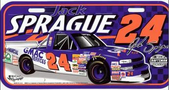 Jack Sprague #24 Craftsman Truck Plastic License Plate