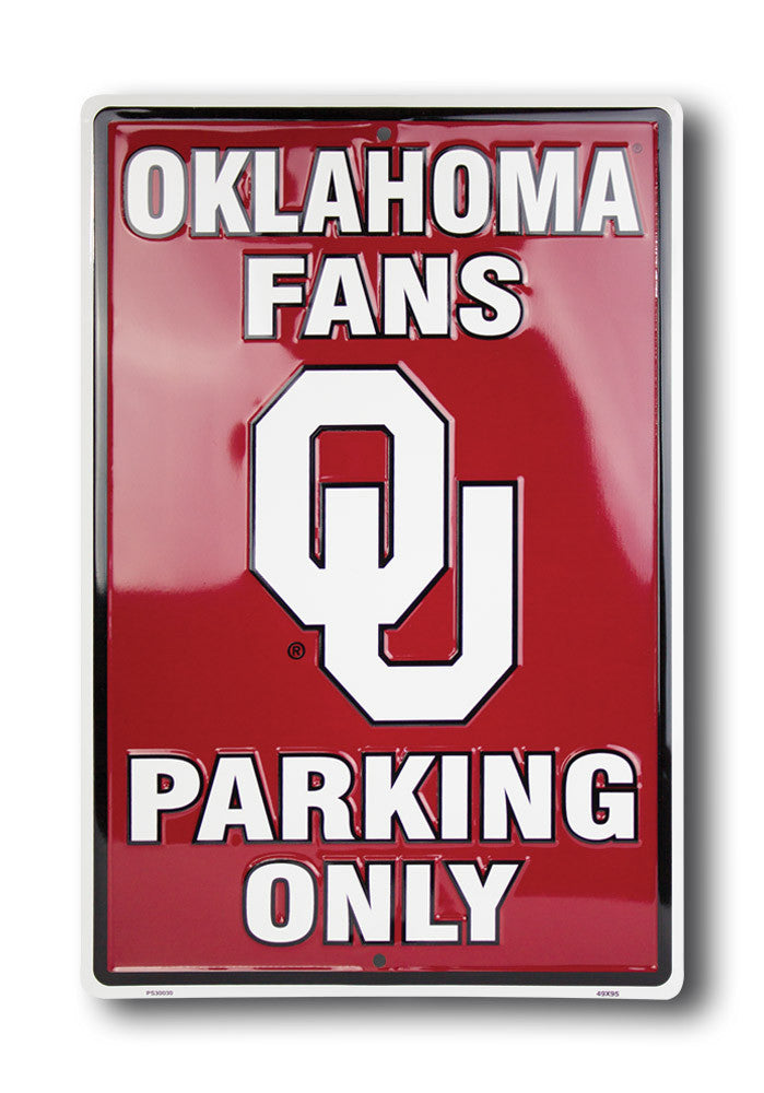 Oklahoma Sooners Fan Parking Only Sign