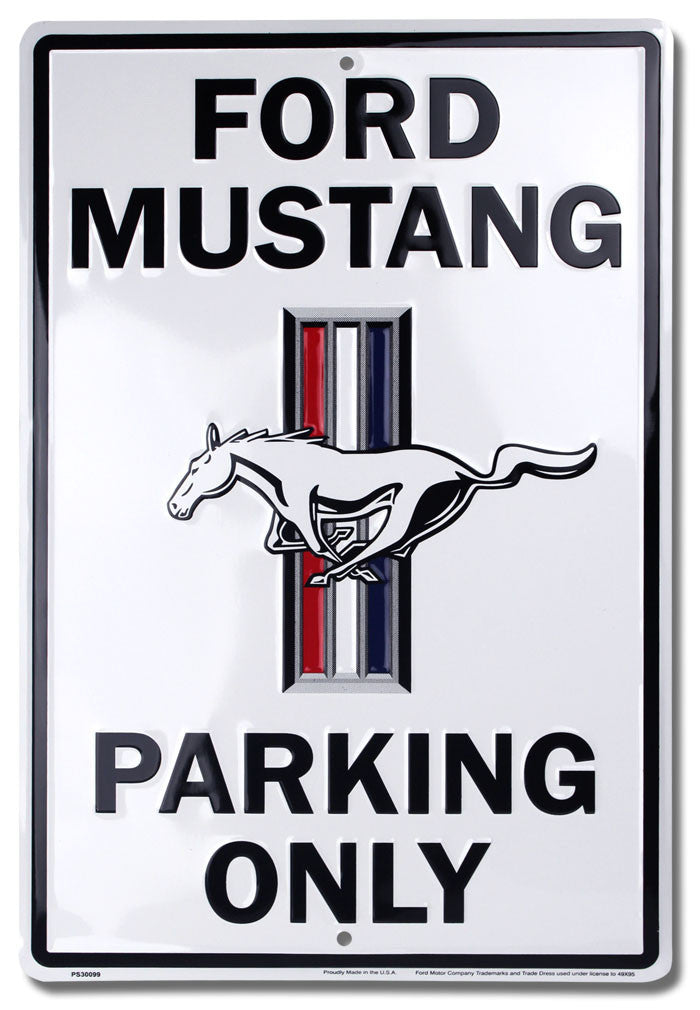 Ford Mustang Only Metal Parking Sign