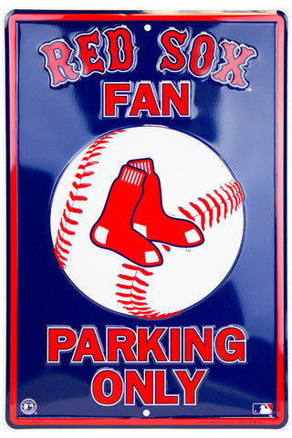 Boston Red Sox Fan Metal Parking Sign