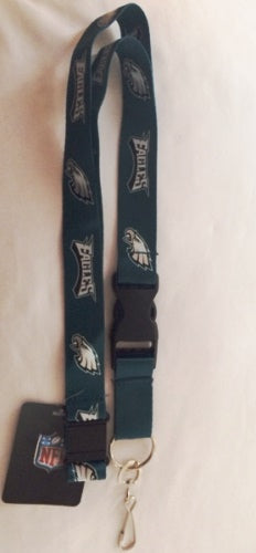 Philadelphia Eagles Green Team Lanyard With Safety Latch