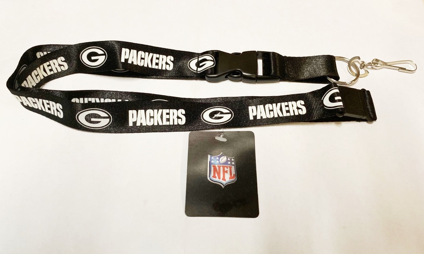 Green Bay Packers Blackout Lanyard With Safety Latch