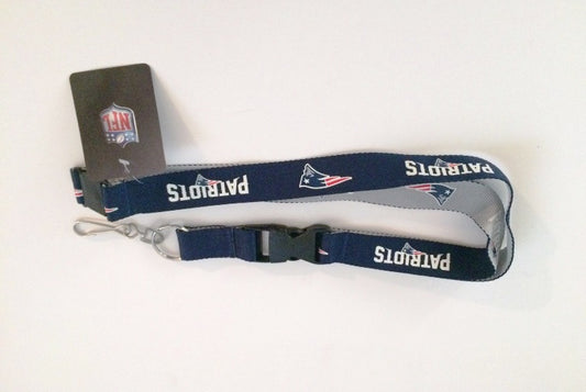 New England Patriots Two Tone Lanyard With Safety Latch