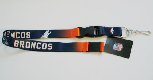 Denver Broncos Crossover Lanyard With Safety Latch