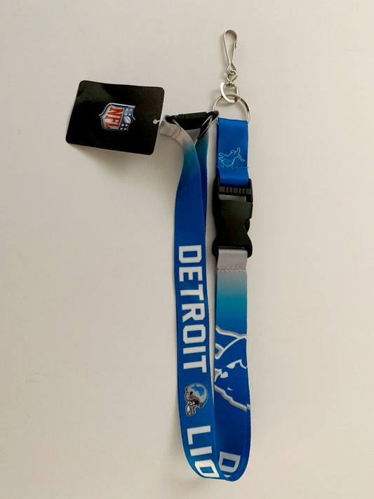 Detroit Lions Crossover Lanyard With Neck Safety Latch