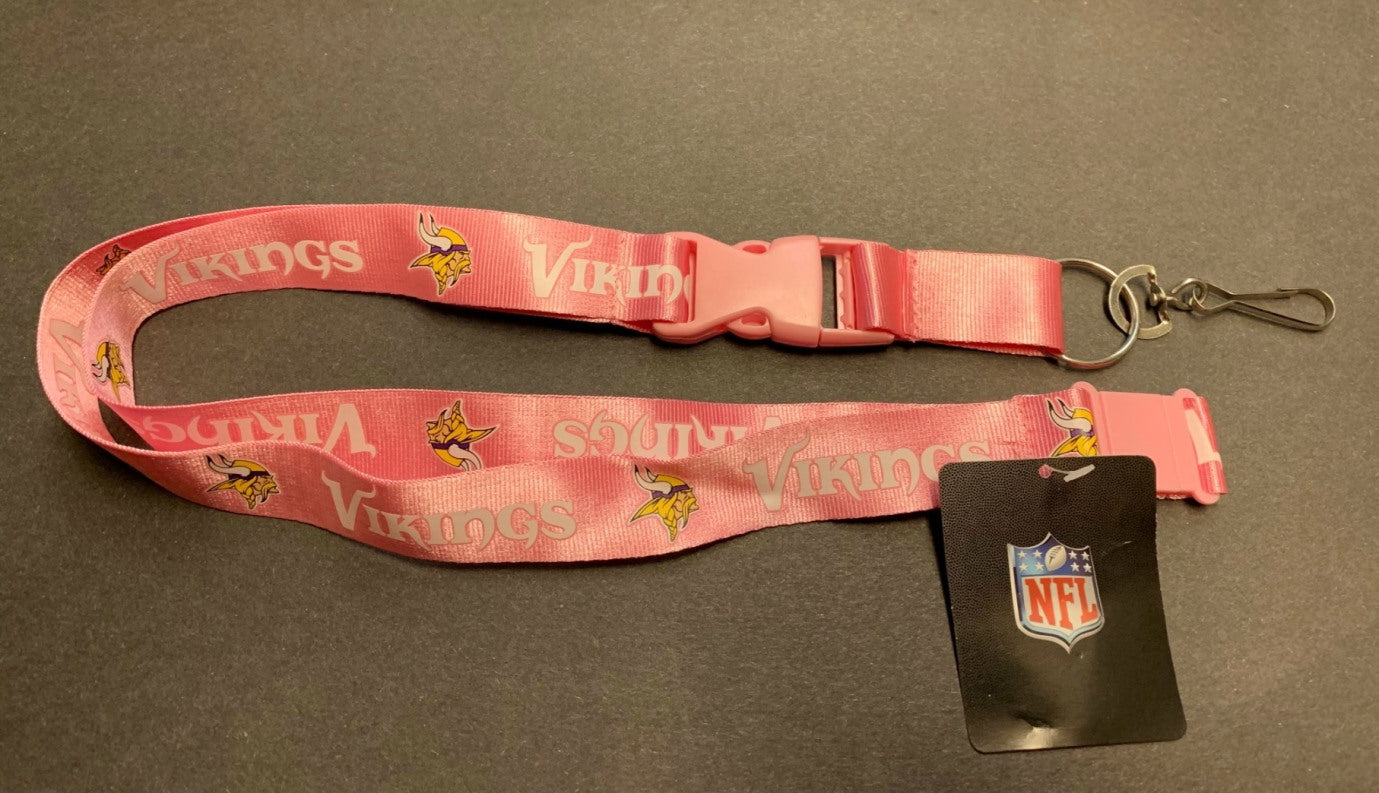 Minnesota Vikings Pink Lanyard With Safety Latch