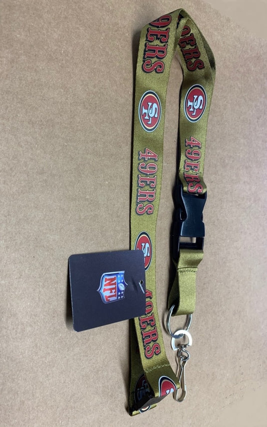 San Francisco 49ers Gold Team Lanyard With Neck Safety Latch